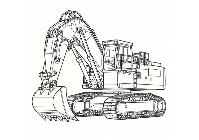 Bagger-Ausmalbild