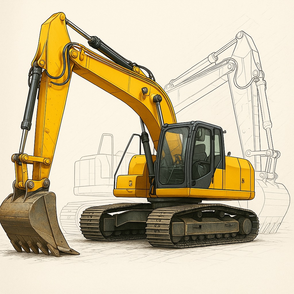 Mein Bagger-Mal- und Lesebuch